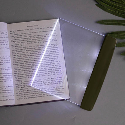 Multifunctional LED Flat-Panel Night Vision Reading Lamp,Sustainay LED Flat Book Light,Booklights for Reading in Bed at Night,Bookmark Style Reading Light,Vuyungers Clear Book Full Page Light Clear
