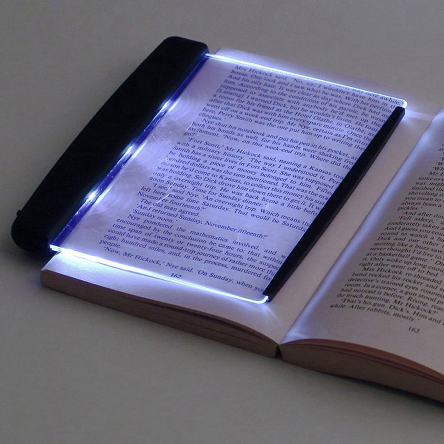 Multifunctional LED Flat-Panel Night Vision Reading Lamp,Sustainay LED Flat Book Light,Booklights for Reading in Bed at Night,Bookmark Style Reading Light,Vuyungers Clear Book Full Page Light Clear