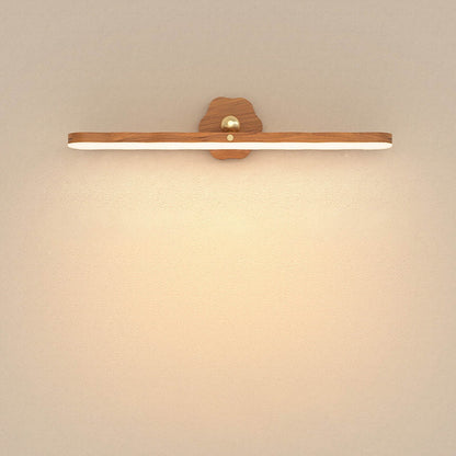 Wall Lights for Bedroom Battery Operated Wall Sconce Lamp Vanity Light Magnetic Wooden Wireless Rechargeable Wall Lights,Rotating Multi-purpose Night Light Movable Light Detachable Cabinet Light A