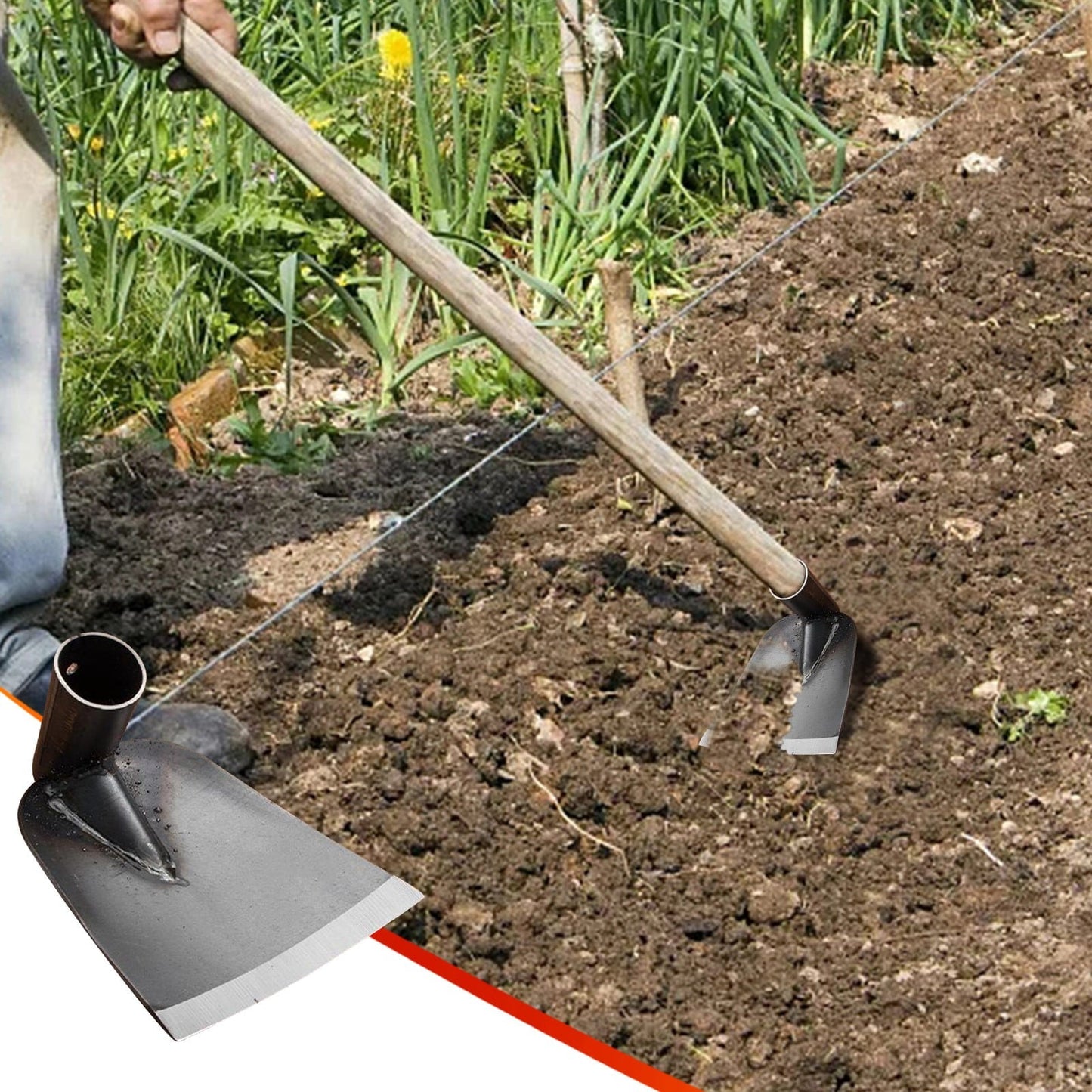 Cetilox Outdoor Hoe Garden Tool -Garden Hula Hoes for Weeding Gardening - Weeding Loop Stirrup Hoe for Planting Vegetables Flower Hoes - Planting Vegetables Flower Hoes Without handle B