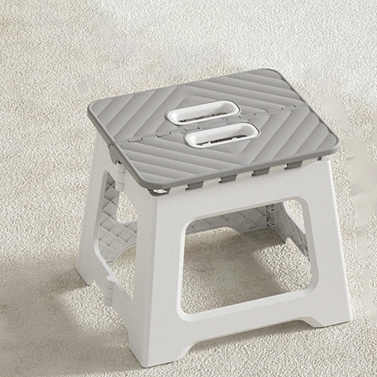 Non-Slip Folding Step Stools - 9x7in Shower Stool for Shaving Legs, Stool Foldable, Foot Stool, Holds Up to 300 lbs - Lightweight Plastic Foldable Step Stool, Low Stool Outdoor Camping Home Gray