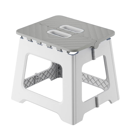 Non-Slip Folding Step Stools - 9x7in Shower Stool for Shaving Legs, Stool Foldable, Foot Stool, Holds Up to 300 lbs - Lightweight Plastic Foldable Step Stool, Low Stool Outdoor Camping Home Gray
