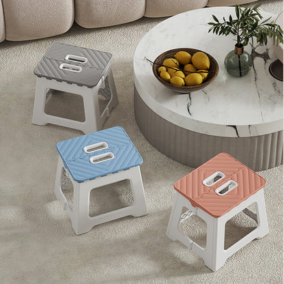 Non-Slip Folding Step Stools - 9x7in Shower Stool for Shaving Legs, Stool Foldable, Foot Stool, Holds Up to 300 lbs - Lightweight Plastic Foldable Step Stool, Low Stool Outdoor Camping Home Pink