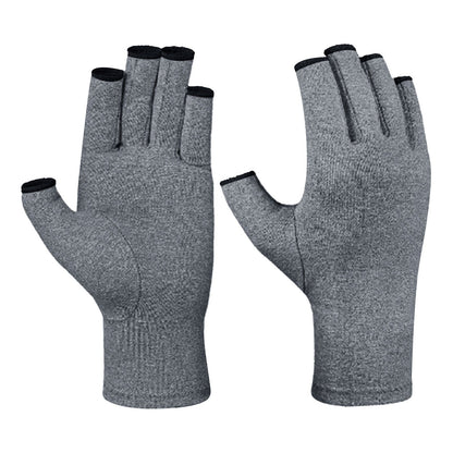 Pressure Gloves Half Finger, Cycling Joint Care Sports Gloves, Antiskid Fitness Gloves for Men and Women, Comfortable Compression Gloves for Hand Relief, Mobility & Repetitive Task Support, Size M F