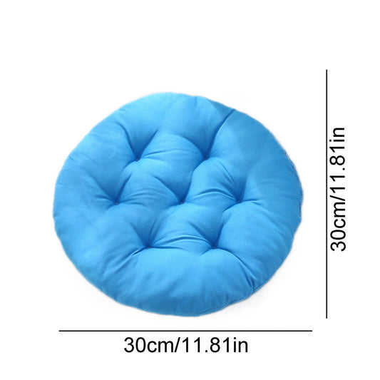 Round Bar Stool Cushion - Round Soft Chair Cushions Home Floor Pillow Indoor Corduroy Chair Pads Office Seat Cushion, Comfortable Sitting for Wooden or Metal Stools Blue