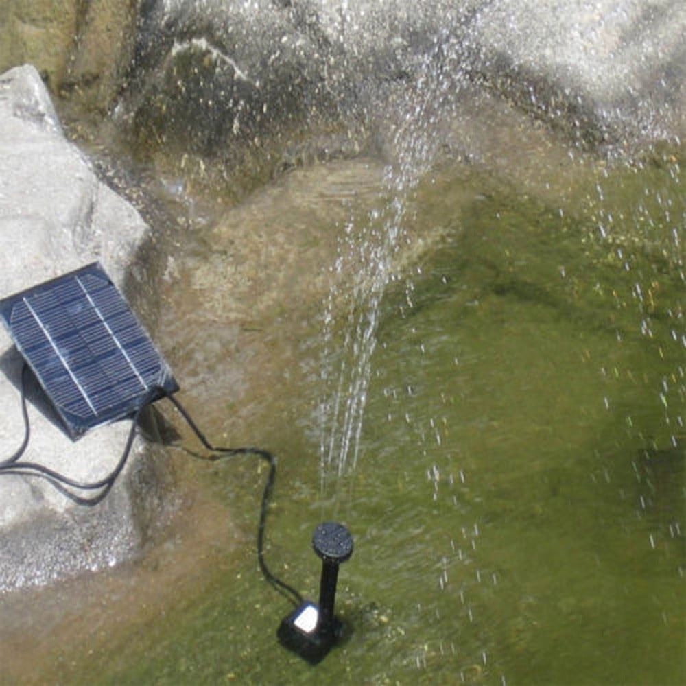 Panel Water Pump for Bird Bath Water Pump Kit - Solar Fountain 7V/140Ma Submersible Water Pump for Pool, Garden, Pond, 150L/H Max Flow, 16” Max Water Height, Outdoor Watering, 10Ft Cable