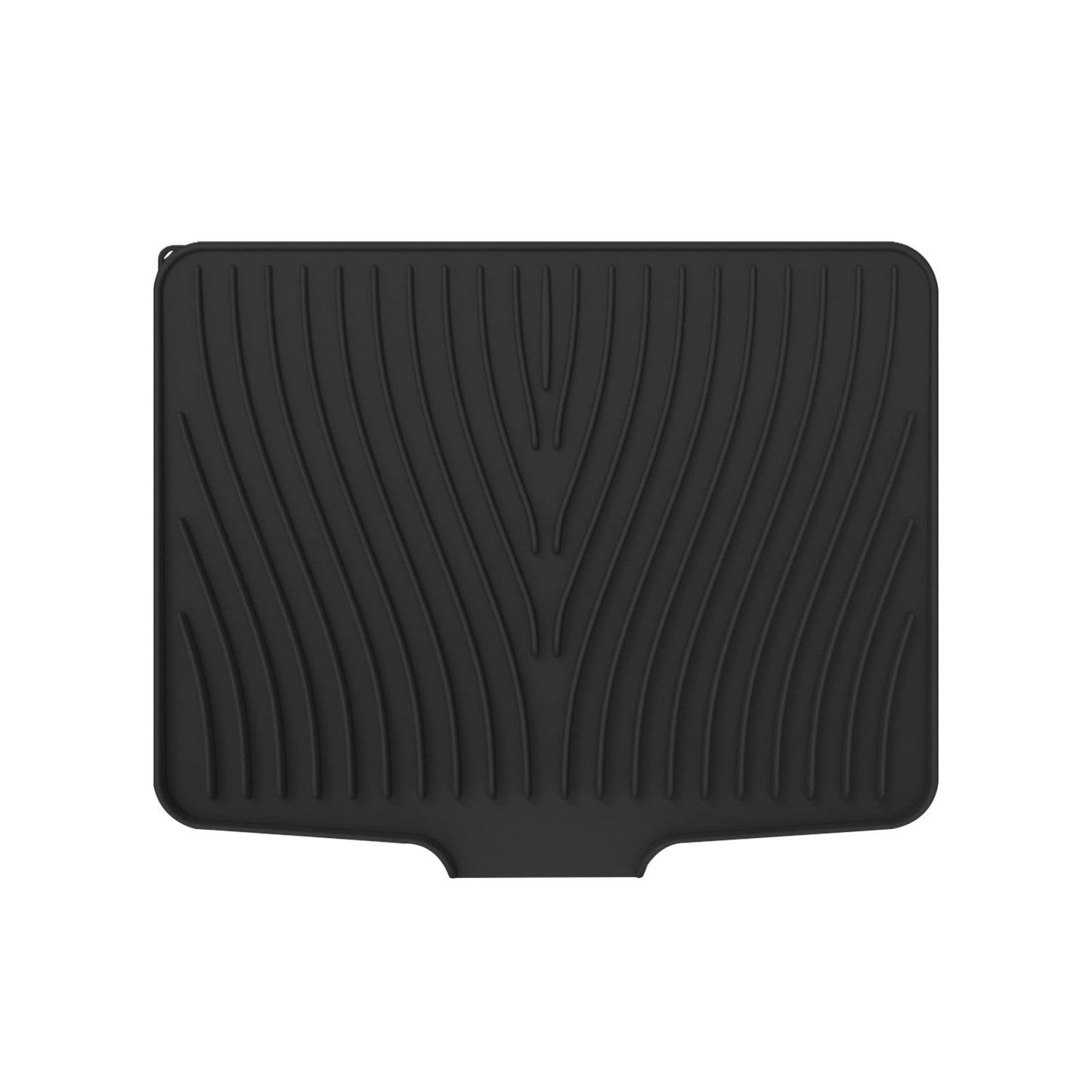 40x33 Inch Extra Large Kitchen Countertop Draining Silicone Tray - No Punching, Waterproof Drying Pad for Dishes,Water Diverting, Anti-Accumulating, Multifunctional Counter Protector for Kitchen Use Black