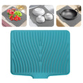 40x33 Inch Extra Large Kitchen Countertop Draining Silicone Tray - No Punching, Waterproof Drying Pad for Dishes,Water Diverting, Anti-Accumulating, Multifunctional Counter Protector for Kitchen Use green