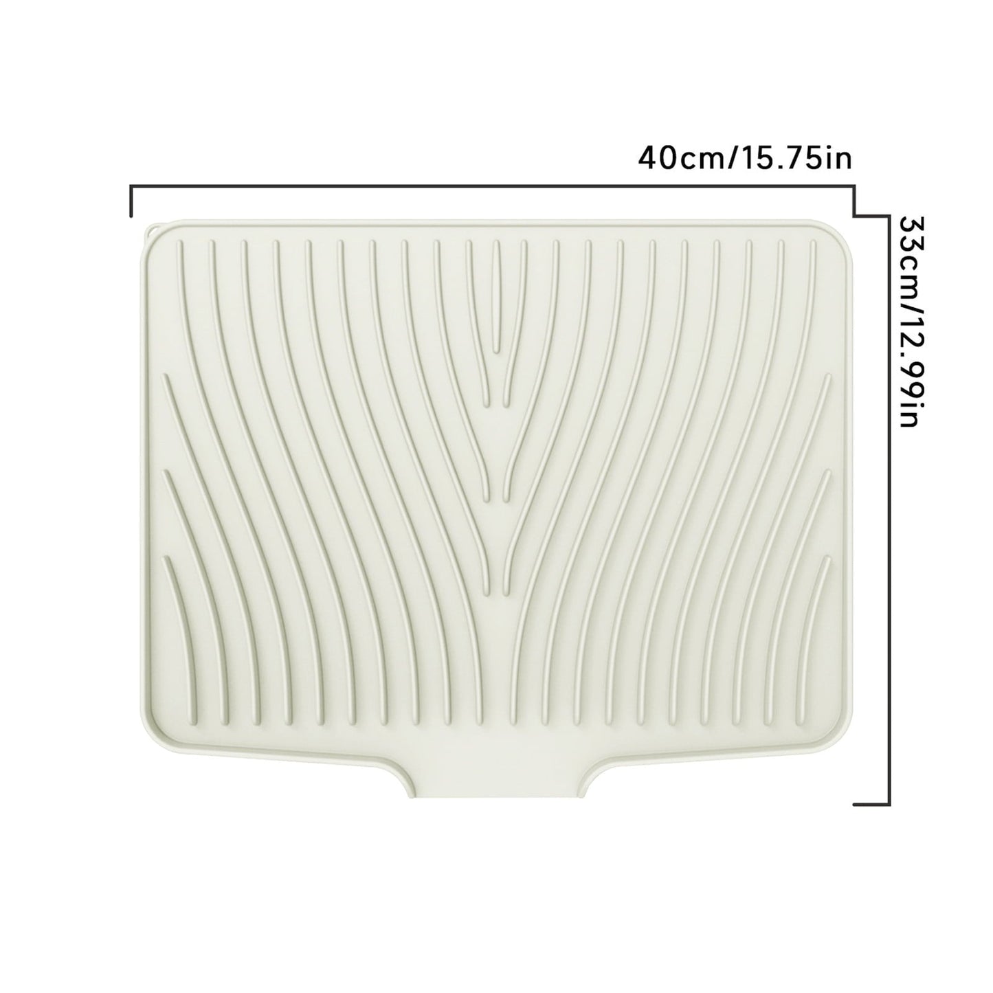 40x33 Inch Extra Large Kitchen Countertop Draining Silicone Tray - No Punching, Waterproof Drying Pad for Dishes,Water Diverting, Anti-Accumulating, Multifunctional Counter Protector for Kitchen Use white