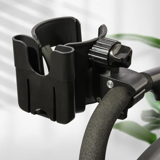 2-in-1 Bicycle Cup Holder with Mobile Phone Holder - Universal Water Bottle Holder, Coffee & Tea Mug Holder, for Electric Bike, Bicycle, Motorcycle, Stroller, Walker - Fits Phones Up to 6.5 Inches