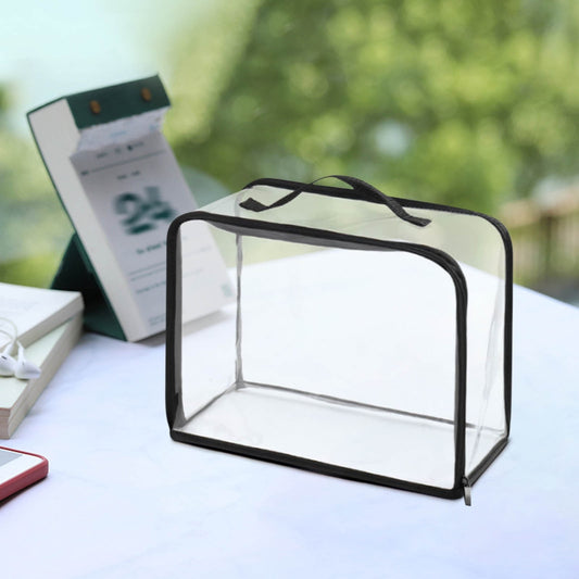 Clear Makeup Bags - Visual Bag Organizing Bag, Large Cosmetic Makeup Bags Set Clear PVC with Zipper Handle Portable Travel Luggage Pouch Airport Airline Vacation Organization B