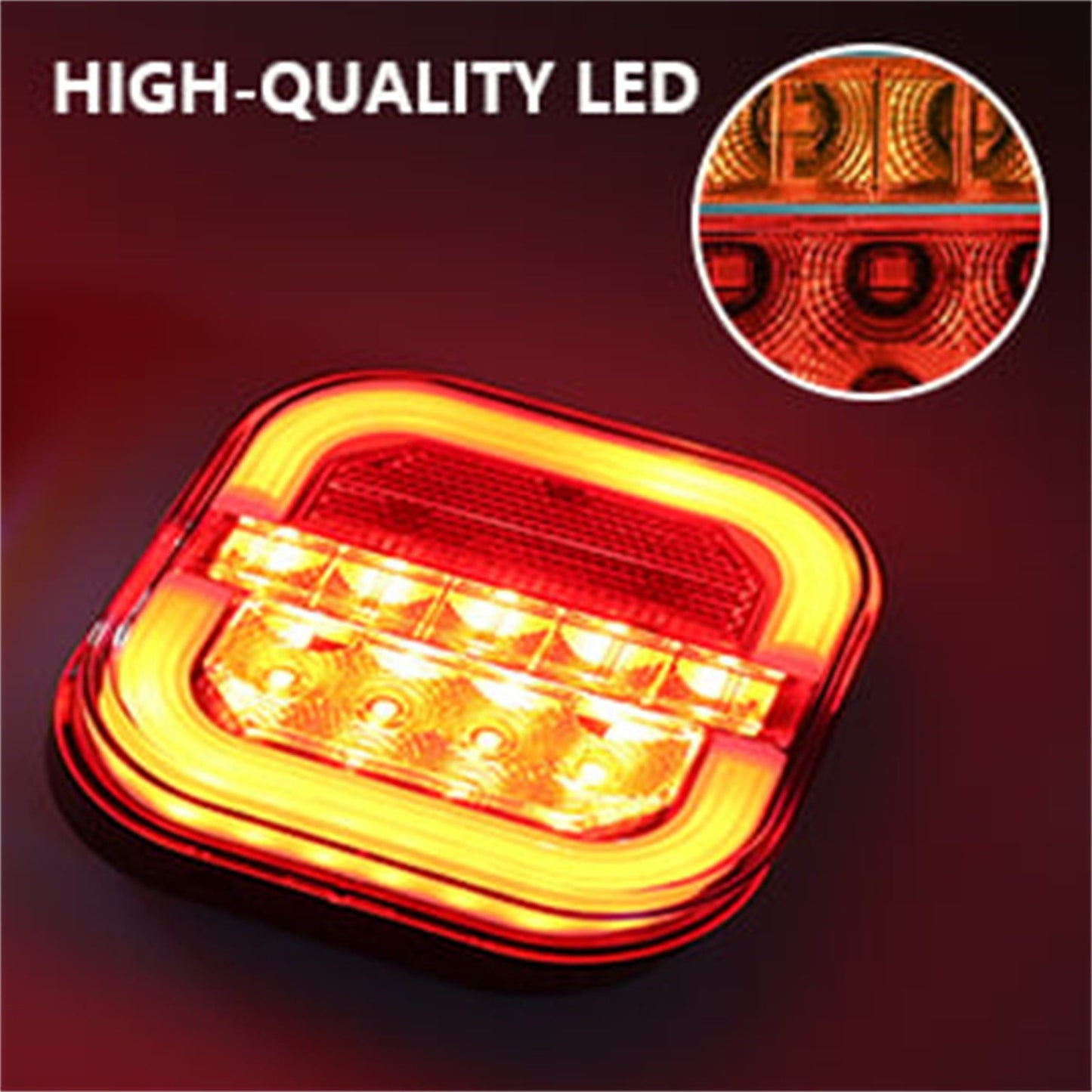 Trailer Lights,Boat Trailer Lights,Wireless ,LED Rear Tail Lights Dynamic Stop Brake Indicator Lamp Trailer ,Utility Boat Trailer Submersible ,Magnetic & Screw Mount Tow Lights,Waterproof Light-guiding