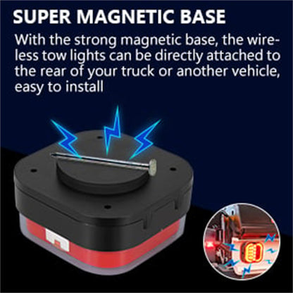 Trailer Lights,Boat Trailer Lights,Wireless ,LED Rear Tail Lights Dynamic Stop Brake Indicator Lamp Trailer ,Utility Boat Trailer Submersible ,Magnetic & Screw Mount Tow Lights,Waterproof Light-guiding