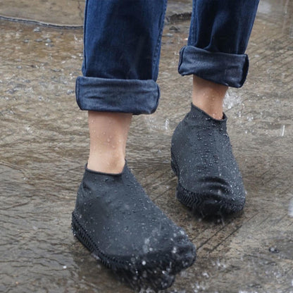 Waterproof Shoe Covers Upgraded,Rain Shoe Covers Reusable Silicone Non Slip Shoe Covers for Outdoor,Rain Shoe Covers for Women and Men, Thickened Wear Rainproof And Waterproof Shoe Cover White