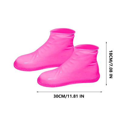 Waterproof Shoe Covers Upgraded,Rain Shoe Covers Reusable Silicone Non Slip Shoe Covers for Outdoor,Rain Shoe Covers for Women and Men, Thickened Wear Rainproof And Waterproof Shoe Cover White