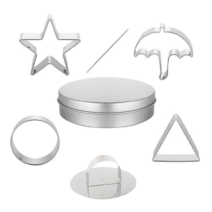 Sugar Candy Making Tools, Challenge Cookies Game Kit with Stainless Steel Cutters for Baking & Cooking, Fun Dalgona Kit for playsers