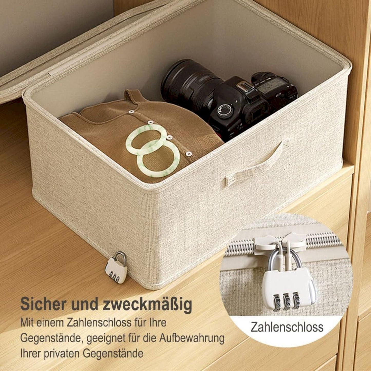 Lockable Adult Toy Bag Storage Organizer Toy Bag Storage Bins Case with Zipper Lid for Women and Men Clothes Container,(Multisize) 15.7" x 11.8" x 8.2" C
