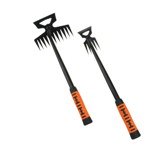2025 Upgraded Weed Puller Tool, Weeding Artifact Uprooting Weeding Tool Weed Remover Tool 4 Teeth Manganese Steel Weed Pulling Tool, Weeder Tool Dual Purpose Manual Weeders Tool for Garden (19.7inch) A