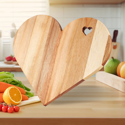 Heart Shaped Cutting Board Gifts for Wife Women Friend for Birthday,Acacia Wood Bread Board Cheese Serving Platter Serving Charcuterie for Meat Cheese and Vegetables for Women Lover