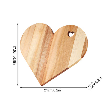 Heart Shaped Cutting Board Gifts for Wife Women Friend for Birthday,Acacia Wood Bread Board Cheese Serving Platter Serving Charcuterie for Meat Cheese and Vegetables for Women Lover