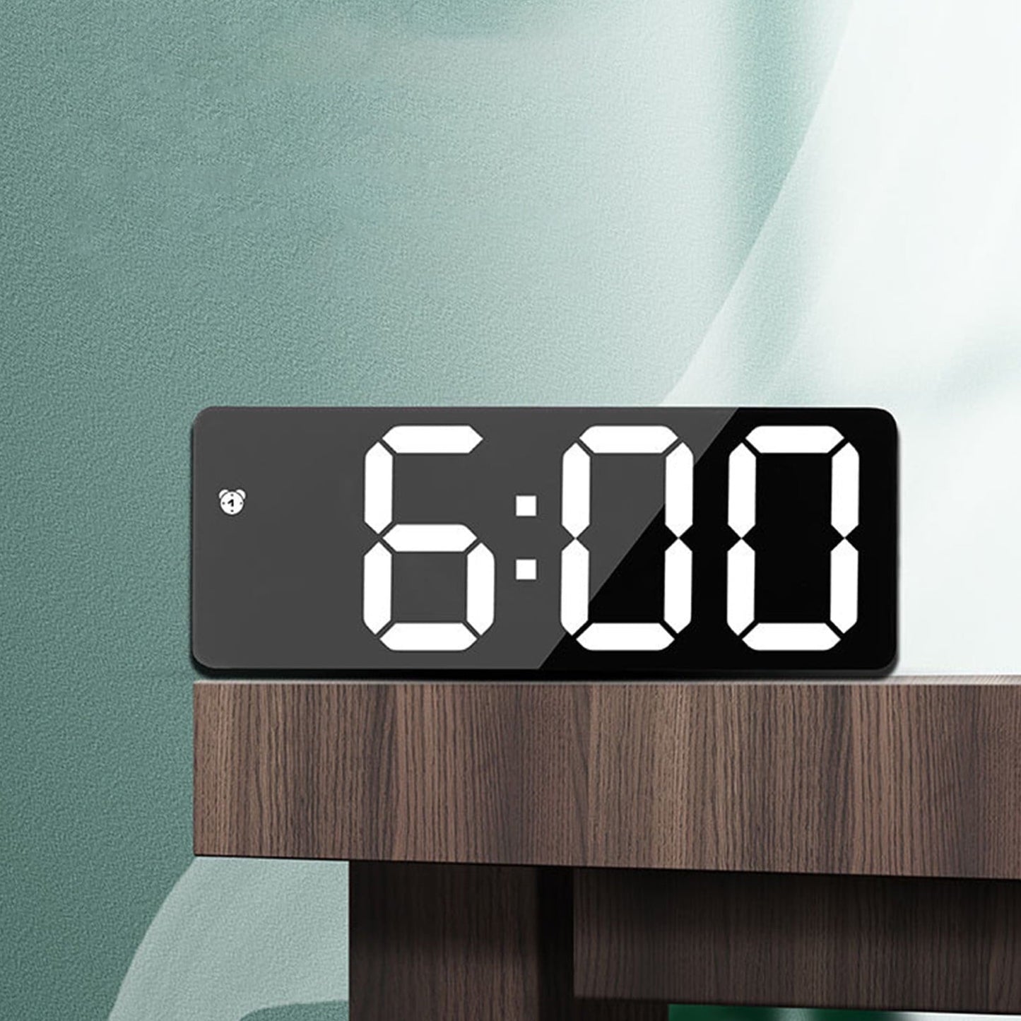 LED Digital Alarm Clock,12/24H Desk Alarm for Bedrooms, Table Clock Display with White Digits, Adjustable Levels Brightness,Temperature, Corded Powered