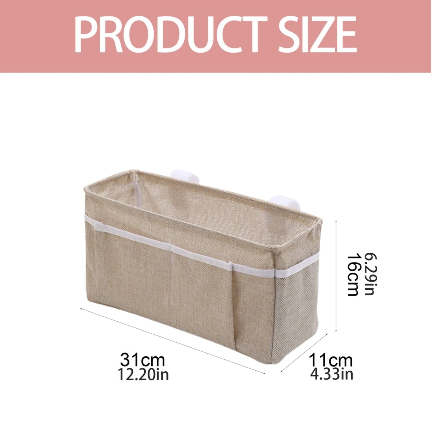 Bedside Caddy/Bedside Storage Bag Hanging Organizer for Bunk and Hospital Beds,Dorm Rooms Bed Rails,Can be Placed Glasses,Books,Mobile Phones,Keys (Grey), 12.2x4.33x6.29 12.2" x 4.33" x 6.29" Dark Grey