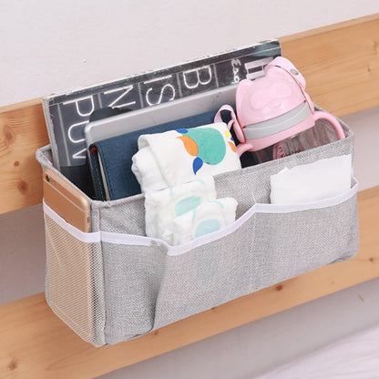 Bedside Caddy/Bedside Storage Bag Hanging Organizer for Bunk and Hospital Beds,Dorm Rooms Bed Rails,Can be Placed Glasses,Books,Mobile Phones,Keys (Grey), 12.2x4.33x6.29 12.2" x 4.33" x 6.29" Dark Grey