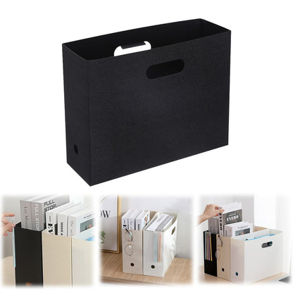 Magazine Basket Holder, Document File Holder Organizer, File Folder, Newspaper Storage Bin Organizer for Home or Office, Home or Office，4.33x12.59x9.64 4.33" x 12.59" x 9.64" White