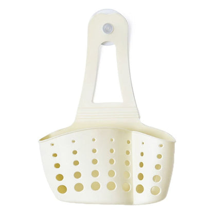 Sponge Holder with Strong Suction Cup, Dish Sponge Caddy Inside Sink Removable, PP Materical for Sponges, Brushes, Stoppers and Scrapers, 7.63x5.12 7.63" x 5.12" White