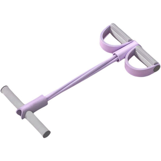 Clearance！4-Tube Pedal Puller Resistance Rope - Foot Pedal Resistance Band,Yoga Elastic Exercise Bands, for Women Jump Fitness, Abdomen/Arm Weight/Waist/Leg Stretching Slimming Training Purple