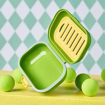 Travel Soap Case, Waterproof Portable Container with Ventilated Lid, Cute Bath Accessory for Hotels, Gym, Compact Toiletry Storage Solution Blue 4.52x2.95x1.88' 4.52" x 2.95" x 1.88" Green