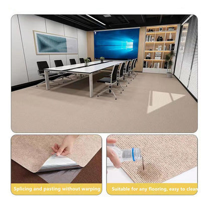 Carpet Tiles Peel and Stick, Self Adhesive Carpet Floor Tile, Anti-Slip Squares Soft Padded Carpet Tiles for Kitchen Bedrooms Indoor Outdoor（24" x 24"） 24" x 24" Black