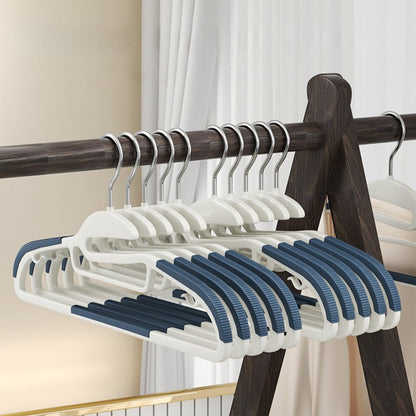 Clothes Hangers Plastic, Sweater Hanger with 360° Swivel Hook, No Slip Hangers Wind Proof, Hanger Space-Saving, No Shoulder Bump Hangers Blue