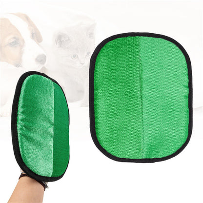 Pet Grooming Gloves,Cat Grooming Gloves for Dog & Cat,Cat Brush Glove for Carpet, Couch, Clothing, Furniture, (Green) 7.28x9.45 7.28" x 9.45" Red1