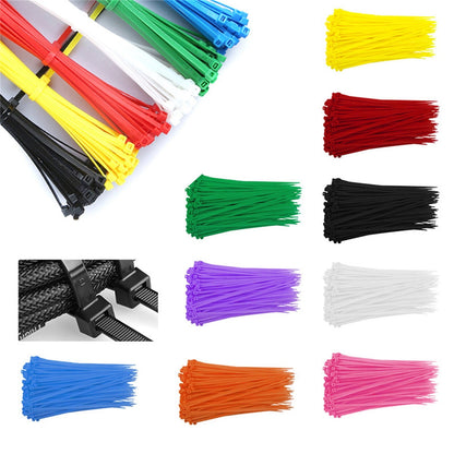 6 Inch White Zip Ties, 100 PCS Cable Zip Ties, 18 Lbs- Heavy Duty Tensile Strength, UV Resistant Strong Nylon Cable Ties, Self-Locking 6" Tie Wraps, Ideal for object bundling and fastening 6" White