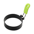 CCMAOLU Egg Rings with Silicone Handle, Pancake Mold for English Muffins & Breakfast Sandwiches, Non-Stick Cooking Rings for Eggs, Mini Omelets, Safe for Dishwasher & Camping, Oil Resistant Green