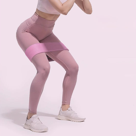 Yoga Resistance Band, Booty Legs Elastic Stretch Exercise,Fabric Cloth Workout Flexband, Loop Exercise Workout Gym Fitness Pink
