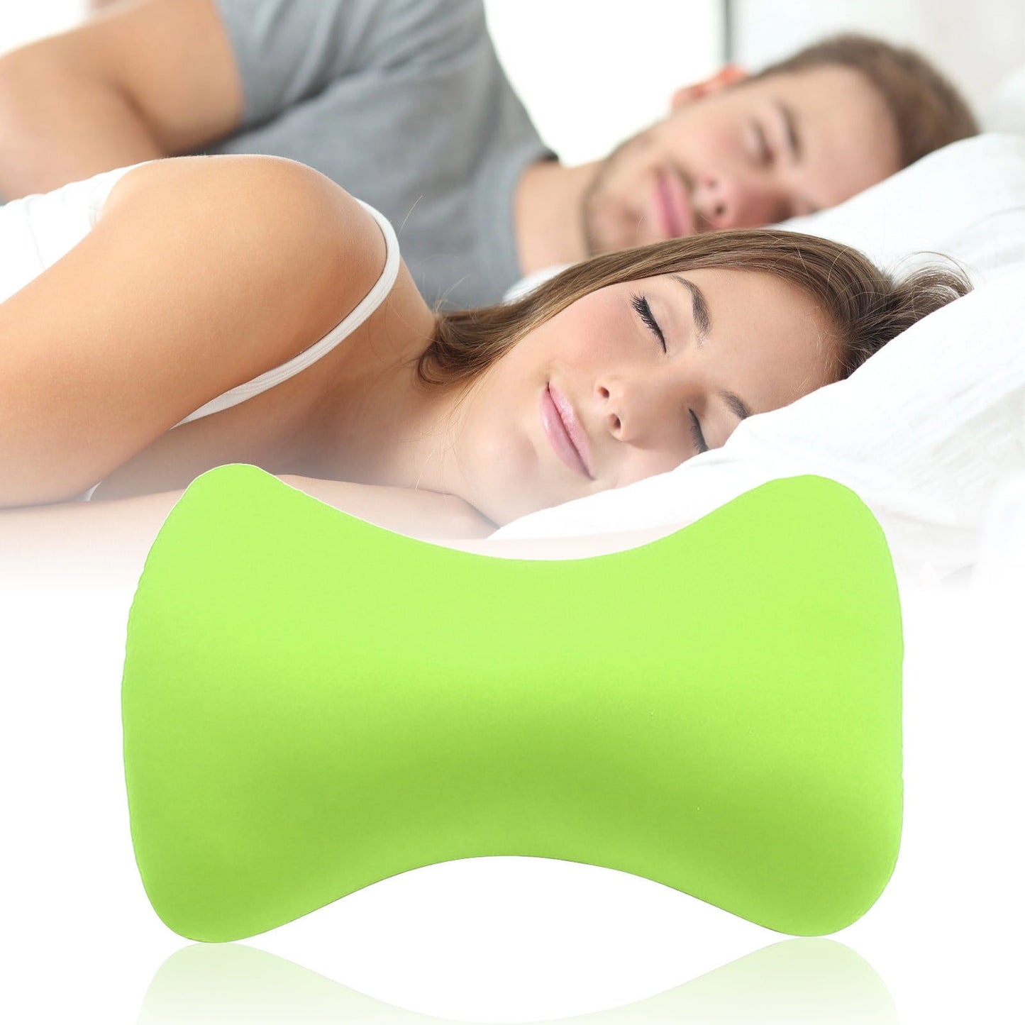 38cm×20cm Bone-Shaped Office Nap Pillow - Soft Foam Headrest for Travel, Plane, Car, Sofa & Bed | Portable Backrest Pillow with Soft Fabric for Comfortable Lunch Break Naps Office & Home(red) green