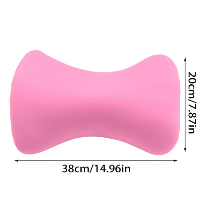 38cm×20cm Bone-Shaped Office Nap Pillow - Soft Foam Headrest for Travel, Plane, Car, Sofa & Bed | Portable Backrest Pillow with Soft Fabric for Comfortable Lunch Break Naps Office & Home(red) pink