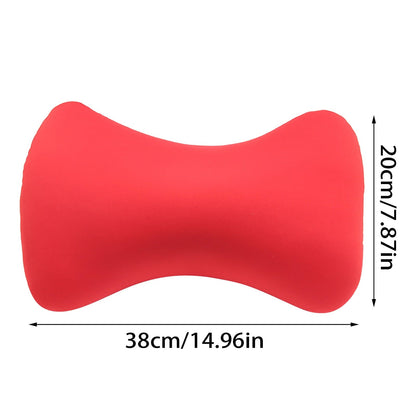 38cm×20cm Bone-Shaped Office Nap Pillow - Soft Foam Headrest for Travel, Plane, Car, Sofa & Bed | Portable Backrest Pillow with Soft Fabric for Comfortable Lunch Break Naps Office & Home(red) red
