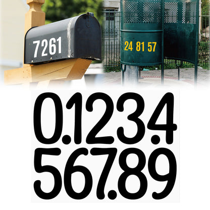 4 Inch Multicolor Vinyl Number Stickers - Self-Adhesive Decals for Mailbox, Car & Home,Large Digit Labels,Weatherproof Number Signs Number Labels For Car Home Multicolor(Blue) BK1