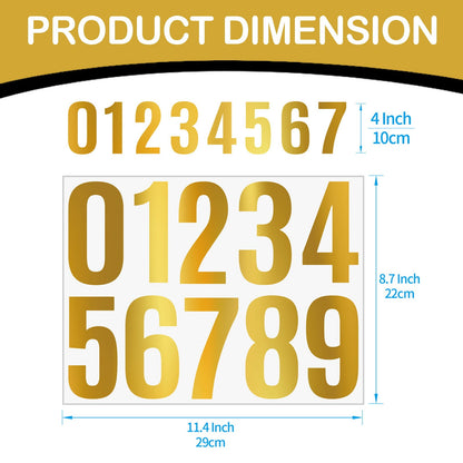 4 Inch Multicolor Vinyl Number Stickers - Self-Adhesive Decals for Mailbox, Car & Home,Large Digit Labels,Weatherproof Number Signs Number Labels For Car Home Multicolor(Blue) BK1