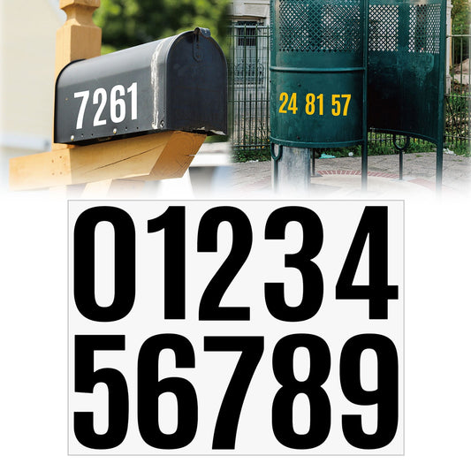 4 Inch Multicolor Vinyl Number Stickers - Self-Adhesive Decals for Mailbox, Car & Home,Large Digit Labels,Weatherproof Number Signs Number Labels For Car Home Multicolor(Blue) BK2