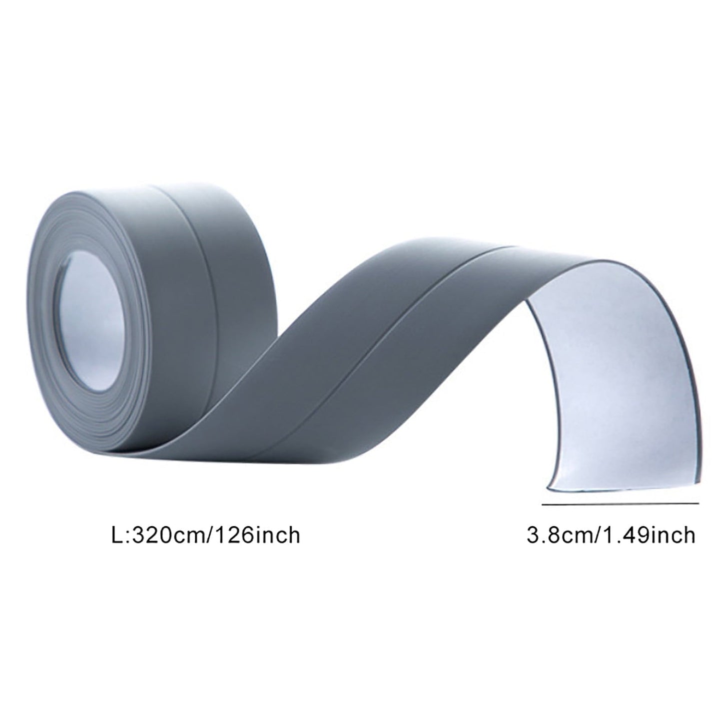 Kitchen & Bathroom Mildew-Proof Caulk Tape,PE Self-Adhesive Waterproof Sealing Strip for Bathtub, Shower & Toilet,Waterproof Caulk Strip, Bathroom Caulk Tape, Kitchen Sealing Tape(Grey) Beige