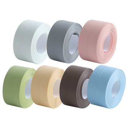 Kitchen & Bathroom Mildew-Proof Caulk Tape,PE Self-Adhesive Waterproof Sealing Strip for Bathtub, Shower & Toilet,Waterproof Caulk Strip, Bathroom Caulk Tape, Kitchen Sealing Tape(Grey) Beige
