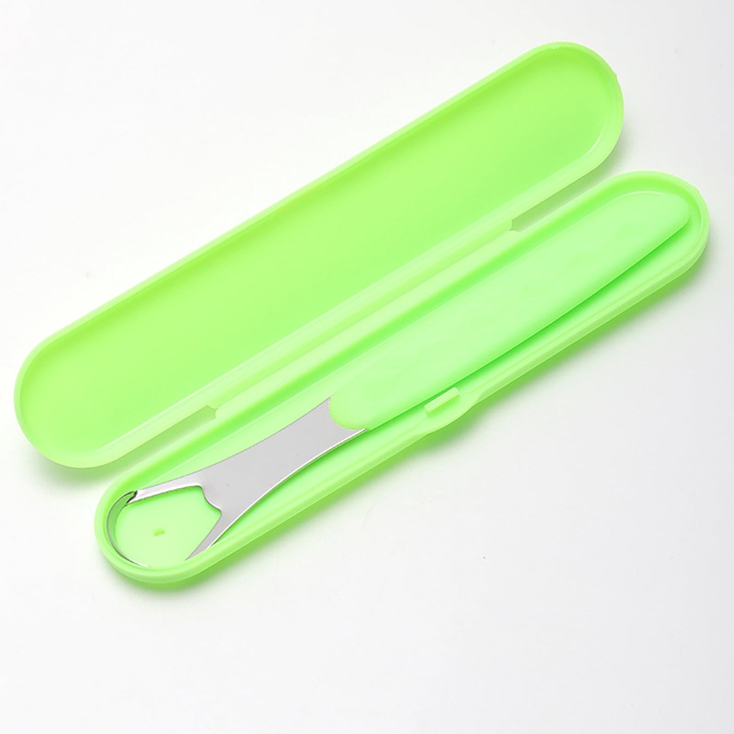 Tongue Scraper Cleaner 100% BPA Free Tongue Scrapers with Soft Handle for Adults, Kids, Healthy Oral Care, Easy to Use, Help Fight Bad Breath,with A Portable Travel Case-Black Green 1.18*0.98*6.1inch 1Pcs