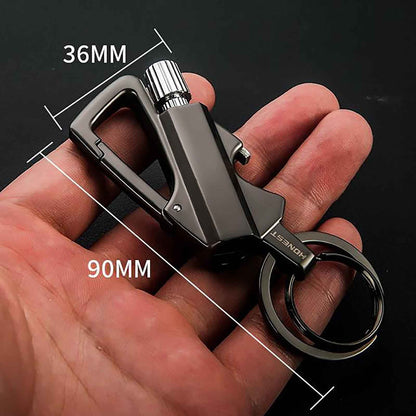 Multifunctional Outdoor Match Kerosene Lighter with Bottle Opener Keychain, Waterproof Windproof Portable for Camping Hiking, Torch Flame Ignites Fire Starter for BBQ Candles Emergency Use SL
