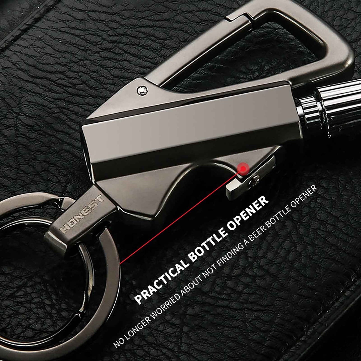 Multifunctional Outdoor Match Kerosene Lighter with Bottle Opener Keychain, Waterproof Windproof Portable for Camping Hiking, Torch Flame Ignites Fire Starter for BBQ Candles Emergency Use SL