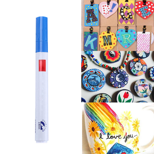 12-Color Oil-Based Paint Pens,Permanent Paint Markers with Quick-Dry & Waterproof Formula, for Rock, Glass, Fabric, Ceramic, Wood, Metal, Mug, Plastic & Stone,Art & Craft Supplies,(G) C