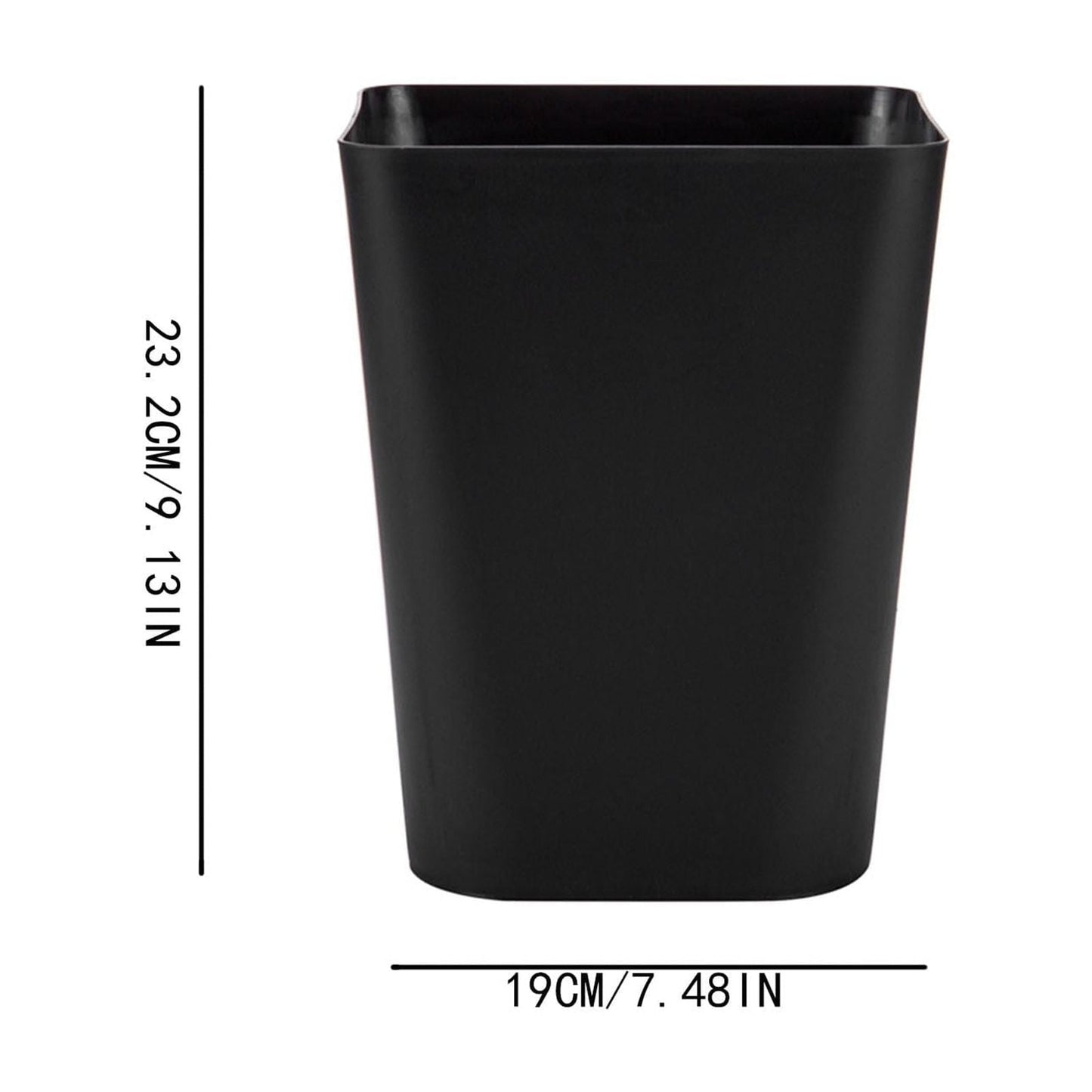 1.6 Gallon Small Trash Can, Heavy Duty Bathroom Wastebasket, Plastic Garbage Can for Kitchen Office Bathroom (White/1 Pcs) 7.48x9.13 7.48" x 9.13" White